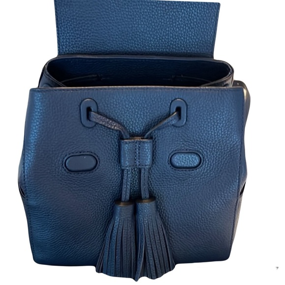 🦋Tory Burch Thea Leather Tassel-Accent Backpack in Royal Navy🦋 - Picture 5 of 12